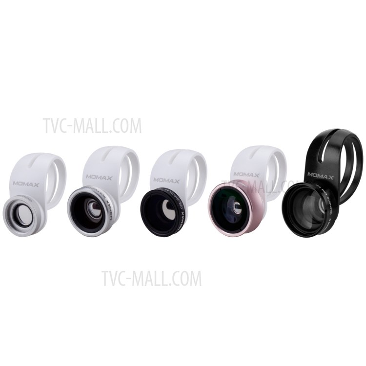 MOMAX X-Lens 5-in-1 2.5X Teleconverter + 120° Wide Angle + 15X Macro + 180° Fisheye Lens + CPL Filter Kit-11