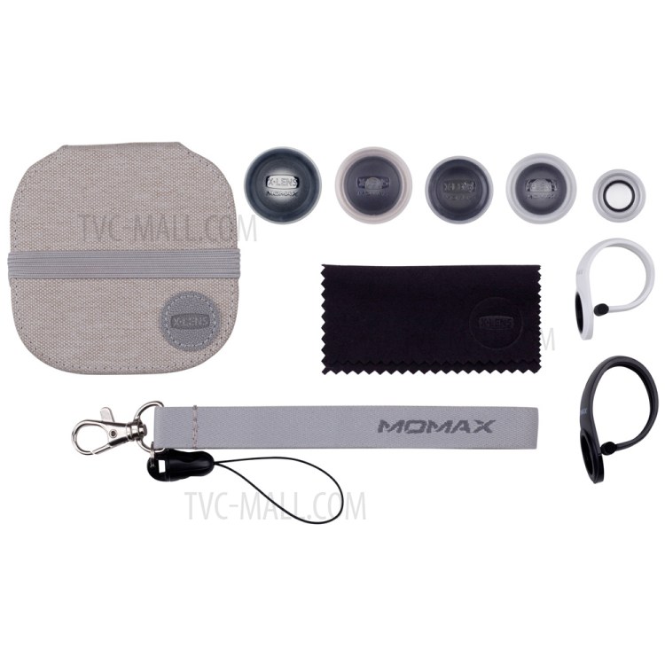 MOMAX X-Lens 5-in-1 2.5X Teleconverter + 120° Wide Angle + 15X Macro + 180° Fisheye Lens + CPL Filter Kit-21