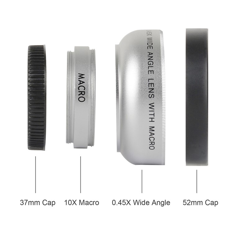 2-in-1 Professional HD Camera Lens Kit Clip-on Macro Lens & Wide Angle Lens for iPhone 7 Etc. - Silver-2