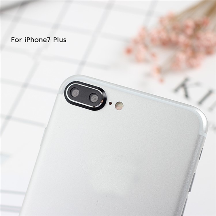 ENKAY for iPhone 7 Plus Aluminum Alloy Rear Camera Lens Cover Protector - Black-3