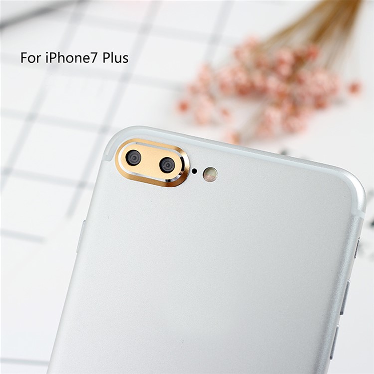 ENKAY Aluminum Alloy Back Camera Lens Guard Cover for iPhone 7 Plus - Gold Color-3