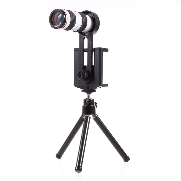 12X Optical Telescope Universal Camera Lens with Tripod, Phone Clamp Range: 55 - 85mm-2