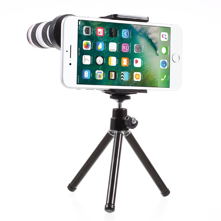 12X Optical Telescope Universal Camera Lens with Tripod, Phone Clamp Range: 55 - 85mm-4