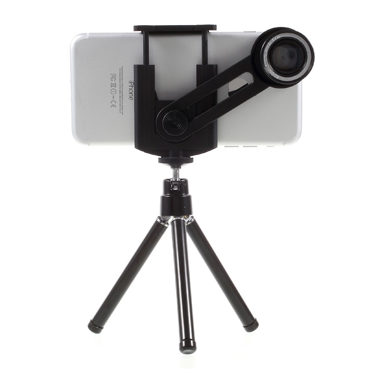 Universal 10X Mobile Phone Telescope Camera Lens with Tripod, Phone Clamp Range: 55 - 85mm-12