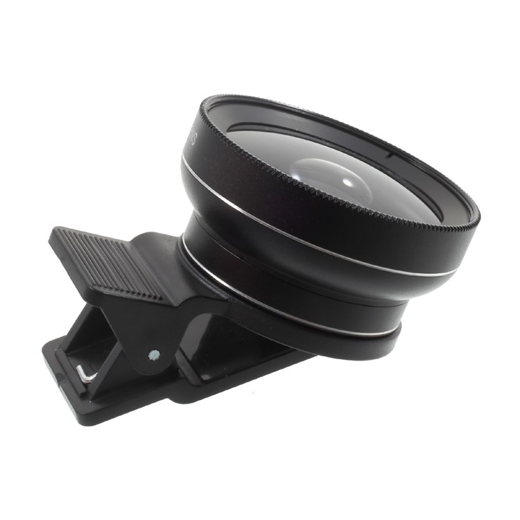Universal Clip-on 37mm 0.45X Wide Angle Lens + Macro Lens 2-in-1 Mobile Phone Camera Lens Kit - Black-4