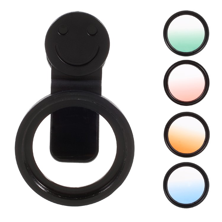 Universal 37mm Filter Lens Kit with 4Pcs Filters for iPhone 7 / Samsung S8 etc.-1