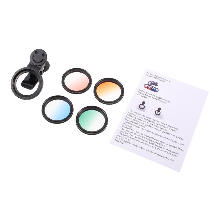 Universal 37mm Filter Lens Kit with 4Pcs Filters for iPhone 7 / Samsung S8 etc.-17