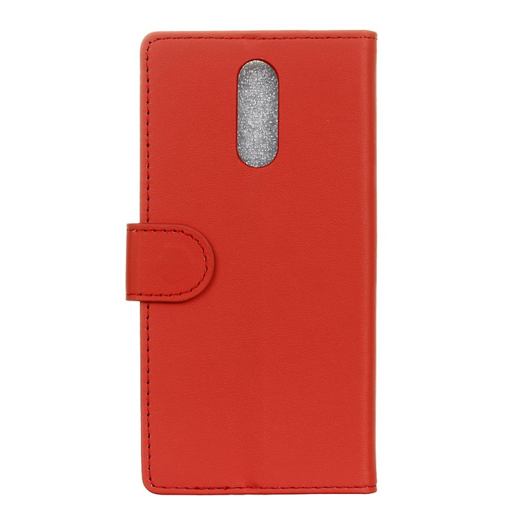 Wallet Leather Cell Phone Case for Vodafone Smart N9 - Red-3