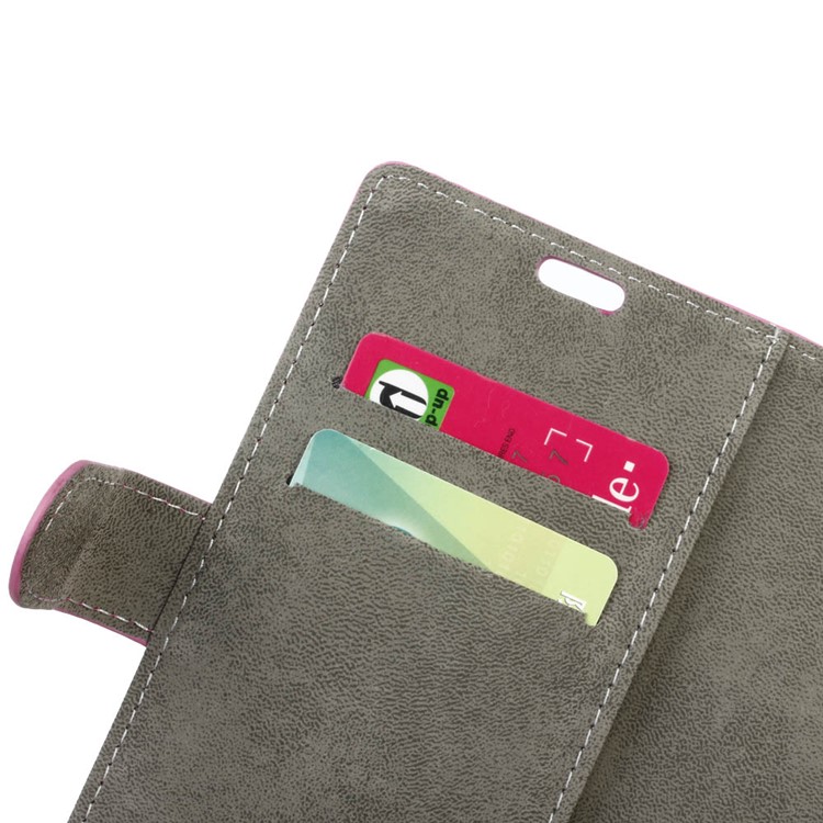 Magnetic Leather Stand Case for Vodafone Smart N9 - Rose-3