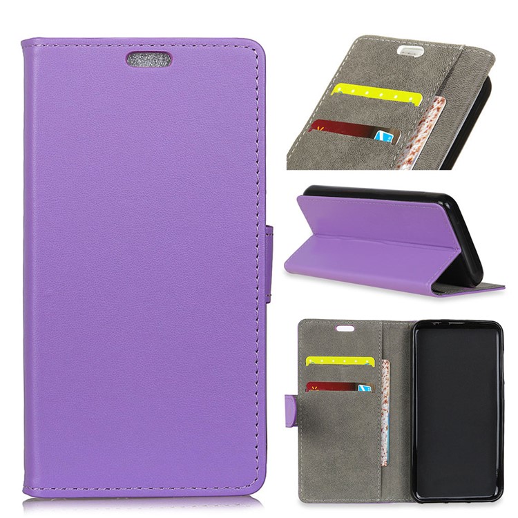Wallet Leather Cell Phone Case for Vodafone Smart N9 - Purple-1