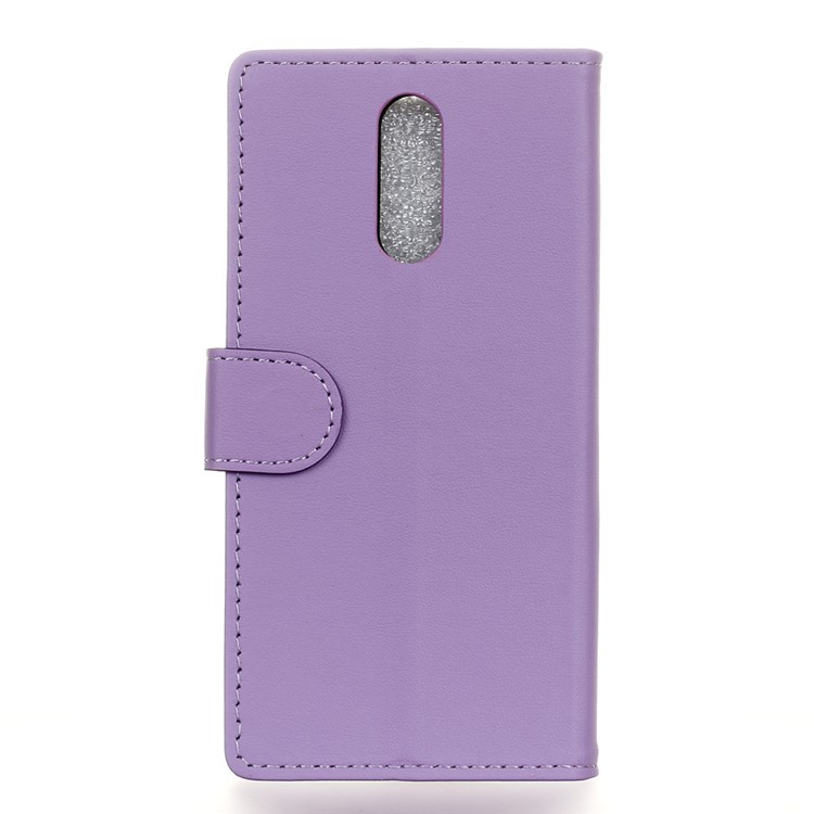 Wallet Leather Cell Phone Case for Vodafone Smart N9 - Purple-4
