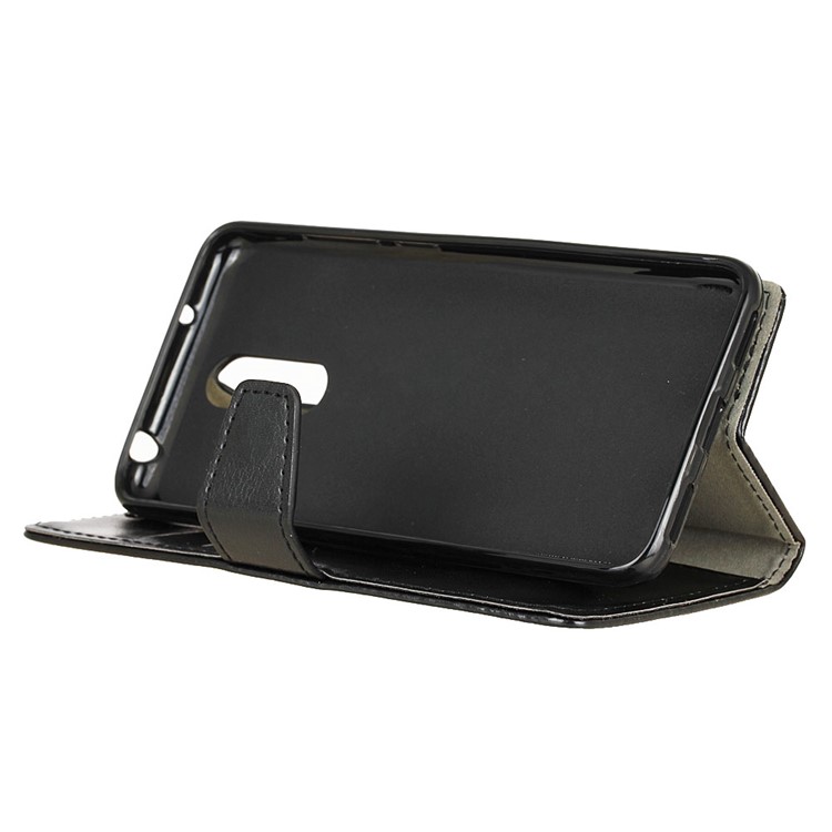 Crazy Horse Leather Wallet Case for Vodafone Smart N9 - Black-6