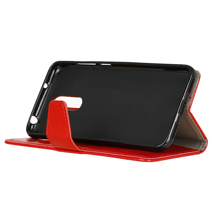 Crazy Horse Leather Wallet Shell for Vodafone Smart N9 - Red-5