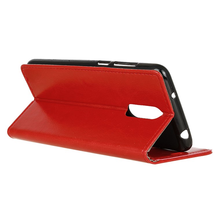 Crazy Horse Leather Wallet Shell for Vodafone Smart N9 - Red-6