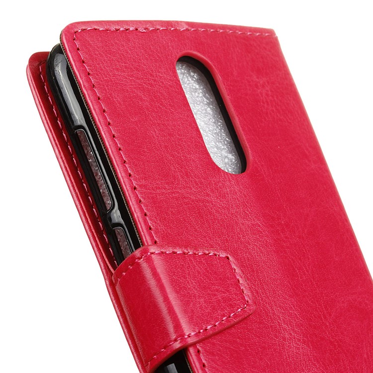 Crazy Horse Cell Phone Wallet Case for Vodafone Smart N9 - Rose-4