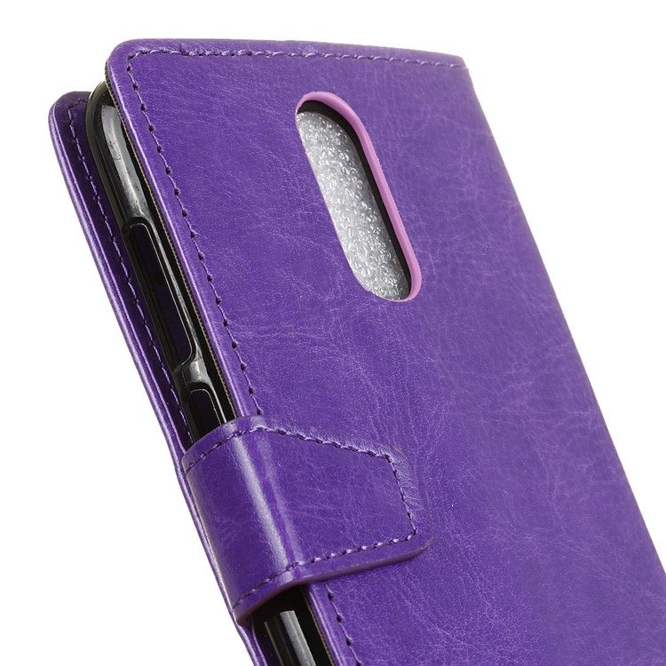 Crazy Horse Wallet Leather Stand Cover for Vodafone Smart N9 - Purple-4