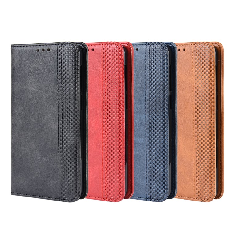 Auto-absorbed Vintage Style PU Leather Wallet Case for Vodafone Smart V10/VFD730 - Brown-12