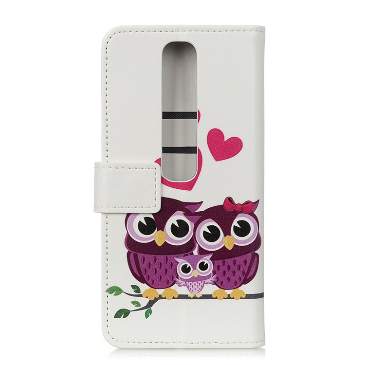 Pattern Printing Wallet Stand Leather Phone Case for Vodafone Smart N10 - Sweet Owl Family-2