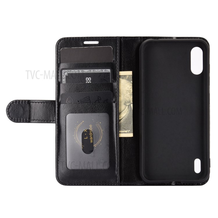 For Vodafone N11 Crazy Horse Texture Leather Wallet Case with Supporting Stand - Black-4
