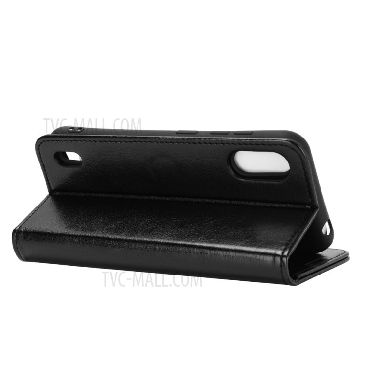 For Vodafone N11 Crazy Horse Texture Leather Wallet Case with Supporting Stand - Black-6