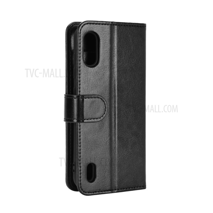 For Vodafone N11 Crazy Horse Texture Leather Wallet Case with Supporting Stand - Black-7