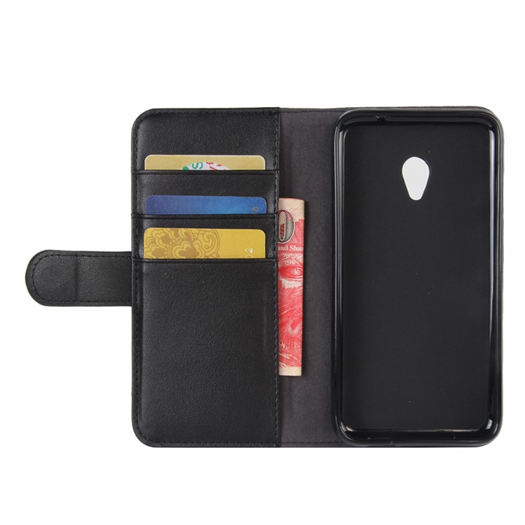 Folio Split Leather Wallet Stand Phone Cover for Vodafone Smart prime 7 - Black-4