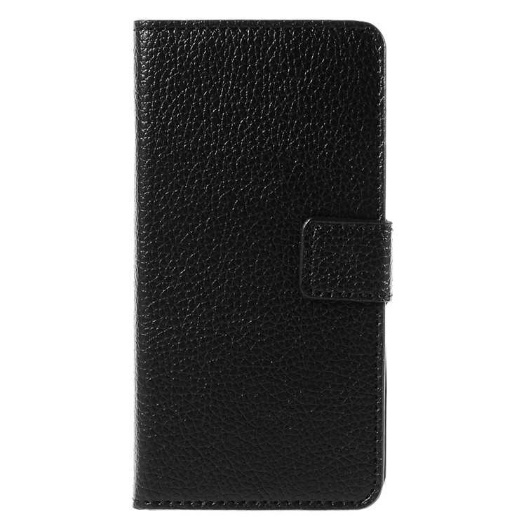 Bolsa de couro protetora para OnePlus X com suporte Litchi Textura - Preto-3