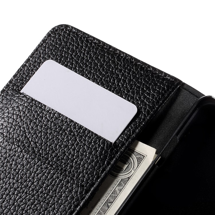 Bolsa de couro protetora para OnePlus X com suporte Litchi Textura - Preto-7