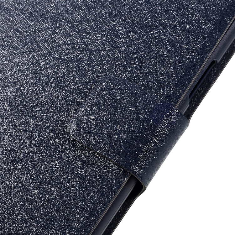 Silk Texture Card Slot Stand Leather Case for OnePlus 5 - Dark Blue-8