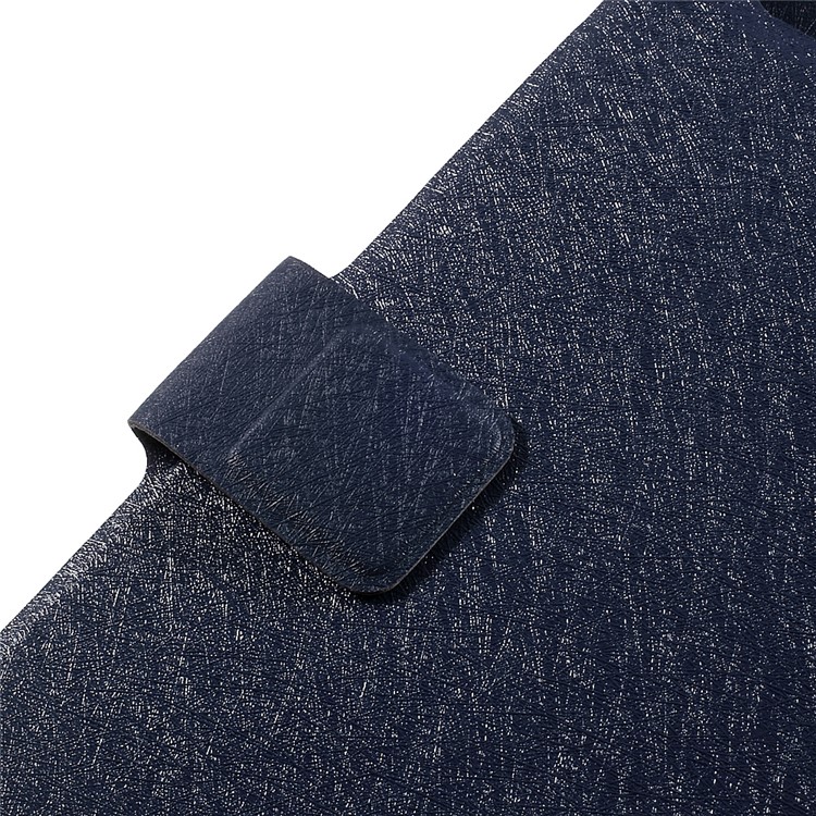 Silk Texture Card Slot Stand Leather Case for OnePlus 5 - Dark Blue-9