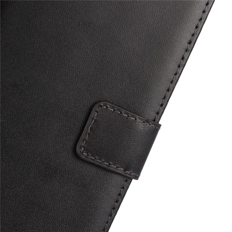 Para OnePlus 5 Genuino Split cuero Stand Wallet Funda Flip - Negro-5