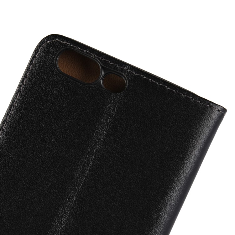 Para OnePlus 5 Genuino Split cuero Stand Wallet Funda Flip - Negro-7