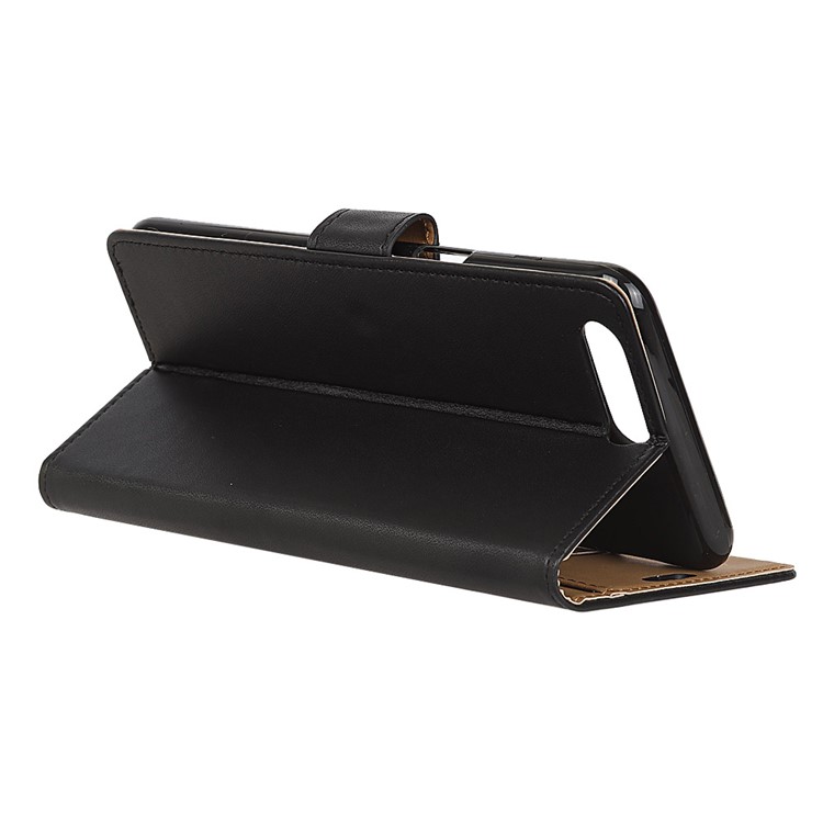 PU Leather Wallet Magnetic Stand Mobile Case for OnePlus 5 - Black-4
