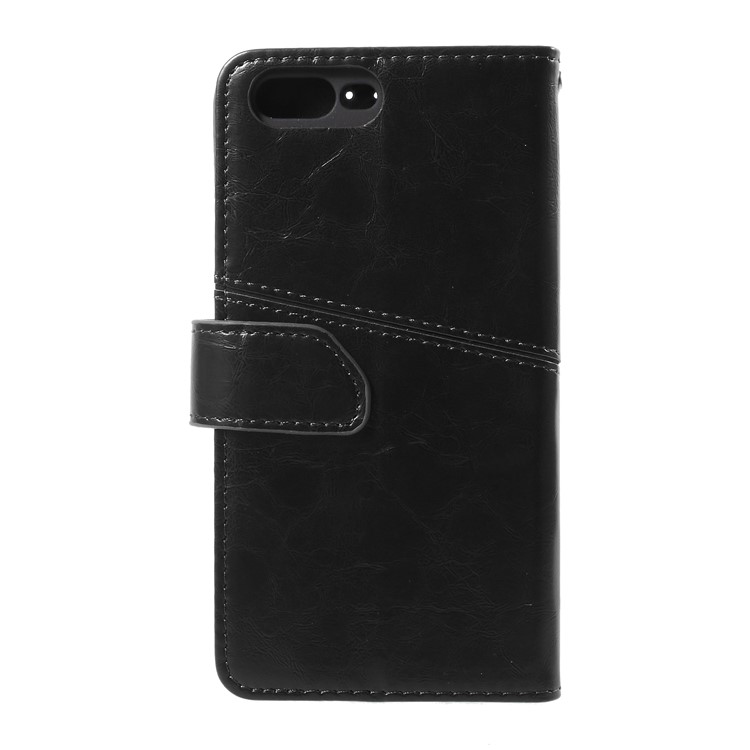 K'TRY for OnePlus 5 Geometric Splicing Series Leather Stand Phone Case - Black-2