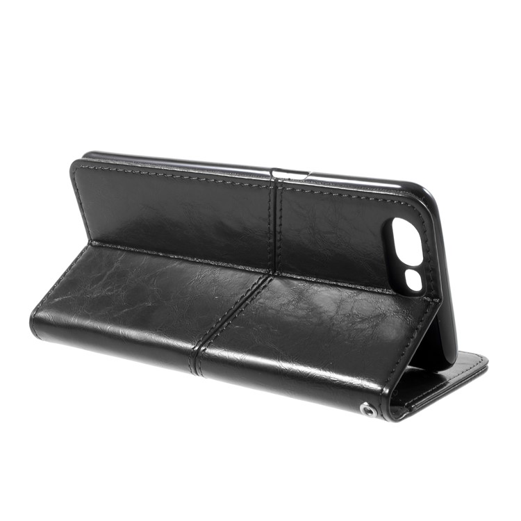 K'TRY for OnePlus 5 Geometric Splicing Series Leather Stand Phone Case - Black-5