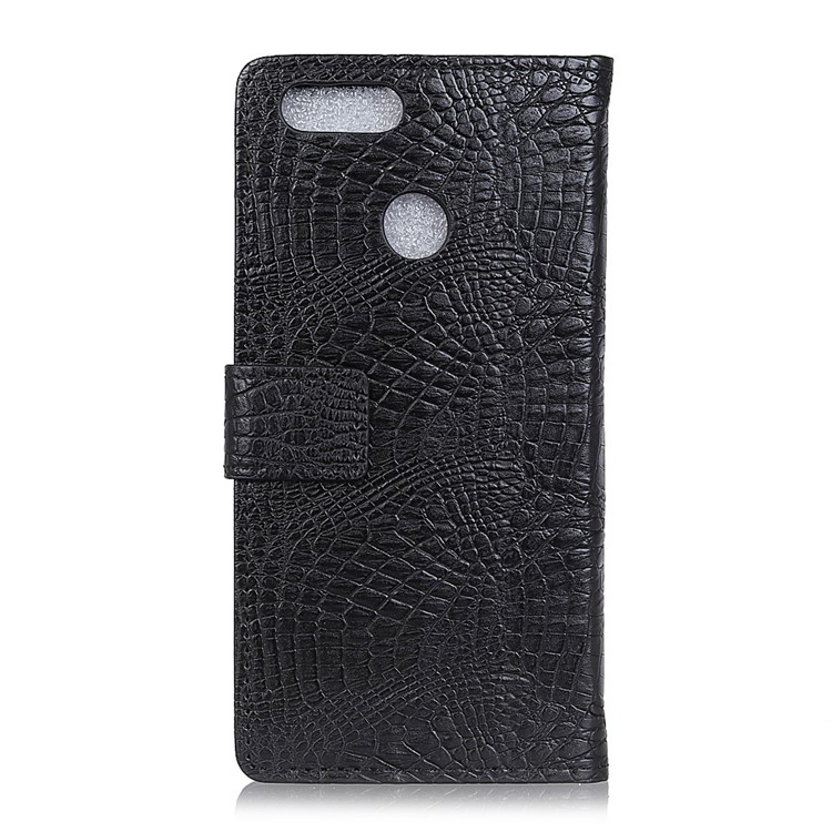 Crocodile Texture Leather Stand Wallet Mobile Phone Case for OnePlus 5T - Black-2