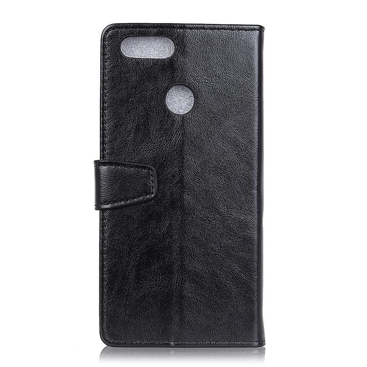 Crazy Horse Texture Wallet Stand Leather Case for OnePlus 5T - Black-2