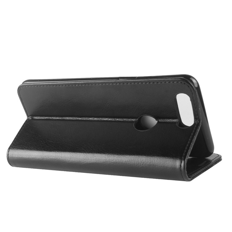 Crazy Horse Stand Wallet Leather Cell Phone Case for OnePlus 5T - Black-7