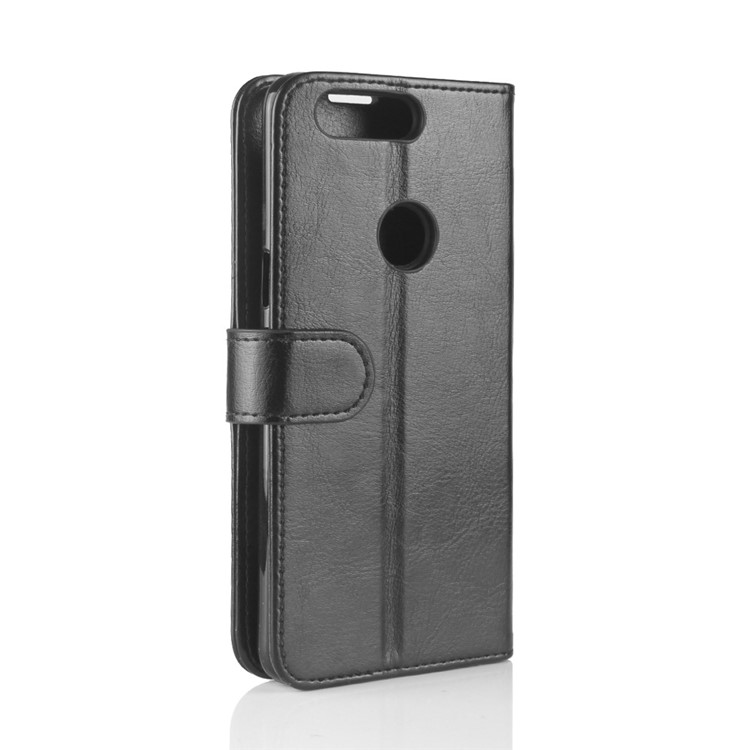 Crazy Horse Stand Wallet Leather Cell Phone Case for OnePlus 5T - Black-8