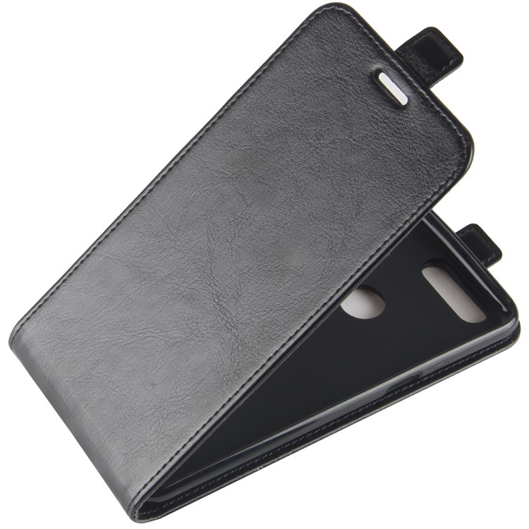 Crazy Horse Texture Vertical Flip Leather Case with Card Slot for OnePlus 5T - Black-3