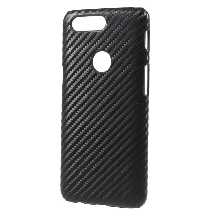 Leather Coated PC Phone Casing Cover for OnePlus 5T - Carbon Fiber Pattern-2