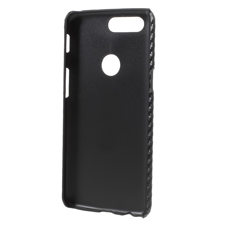 Leather Coated PC Phone Casing Cover for OnePlus 5T - Carbon Fiber Pattern-3