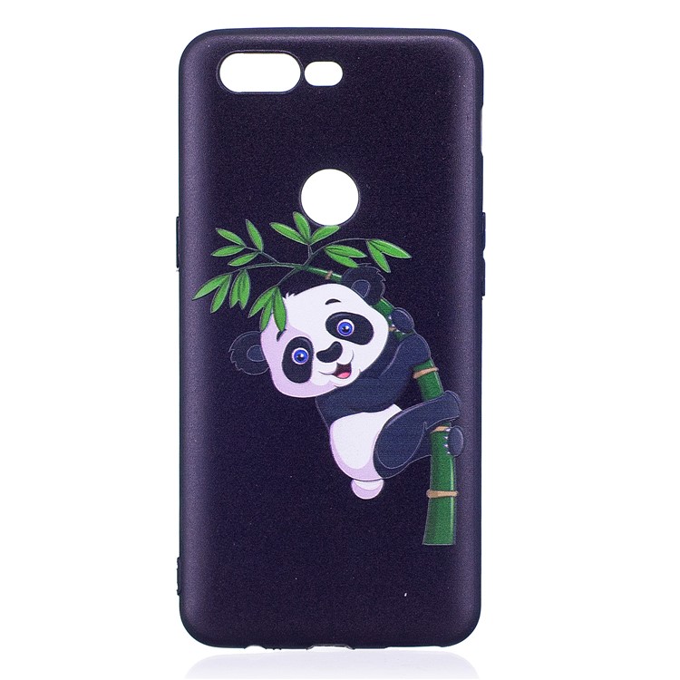 Soft Embossed Pattern Printing TPU Protective Mobile Phone Casing for OnePlus 5T - Panda on Bamboo-2