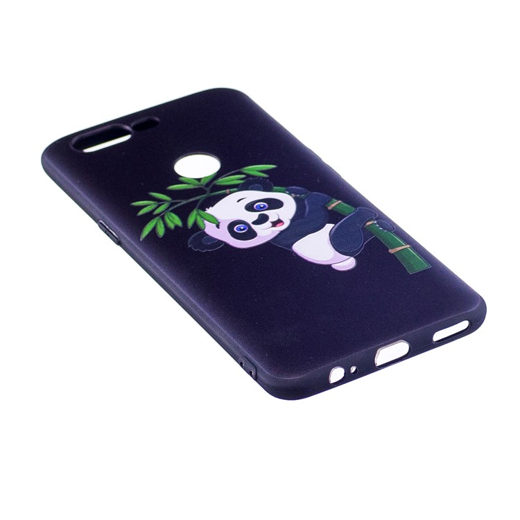 Soft Embossed Pattern Printing TPU Protective Mobile Phone Casing for OnePlus 5T - Panda on Bamboo-3