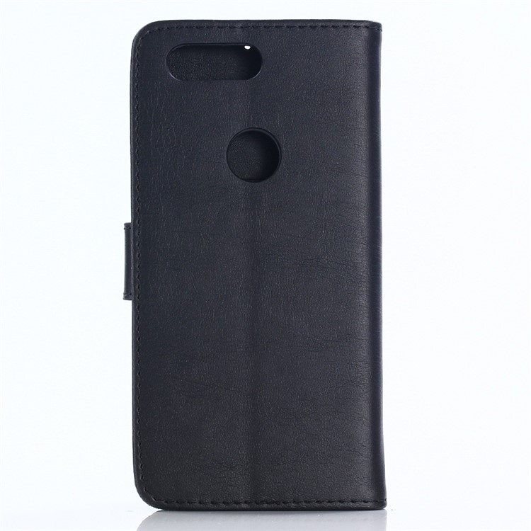 Retro Style Leather Wallet Case for OnePlus 5T - Black-2