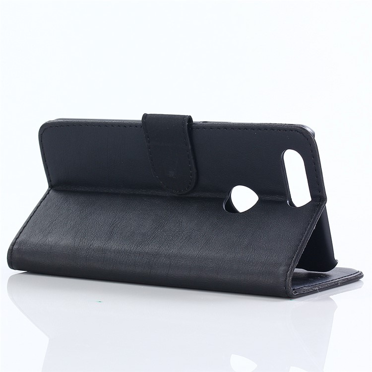 Retro Style Leather Wallet Case for OnePlus 5T - Black-4