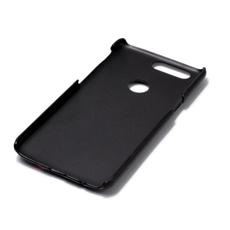 Contrast Color PU Leather Coated PC Mobile Phone Case for OnePlus 5T - Black-6
