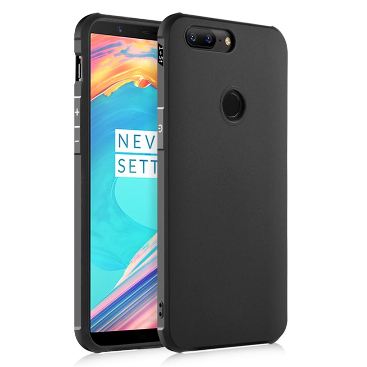 For OnePlus 5T All-wrapped Drop-proof TPU Cover Case - Black-1