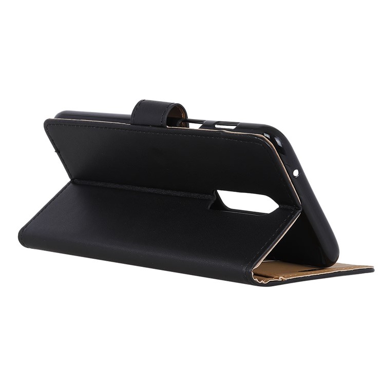 Cáscara Del Teléfono Móvil De La Protección Del Cuero De La PU Para Oneplus 6 - Negro-4