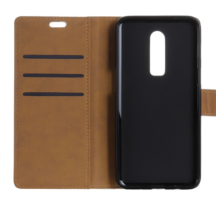 Cáscara Del Teléfono Móvil De La Protección Del Cuero De La PU Para Oneplus 6 - Negro-7